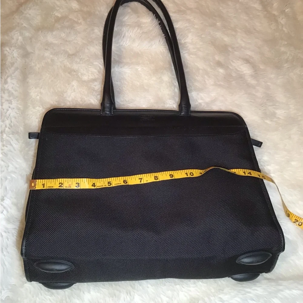 Bric’s black nylon/leather laptop shoulder bag